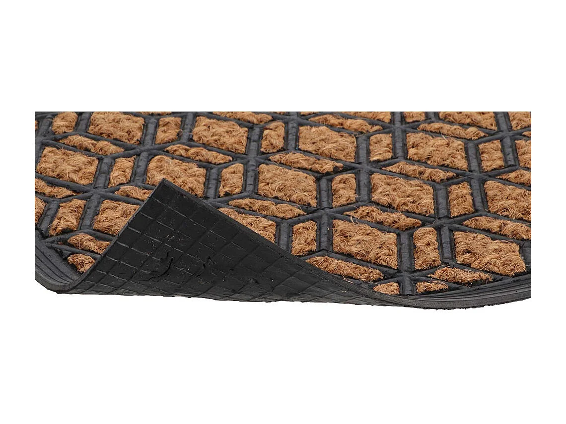 Paillasson en fibres de coco et caoutchouc 60 x 40 cm Losanges