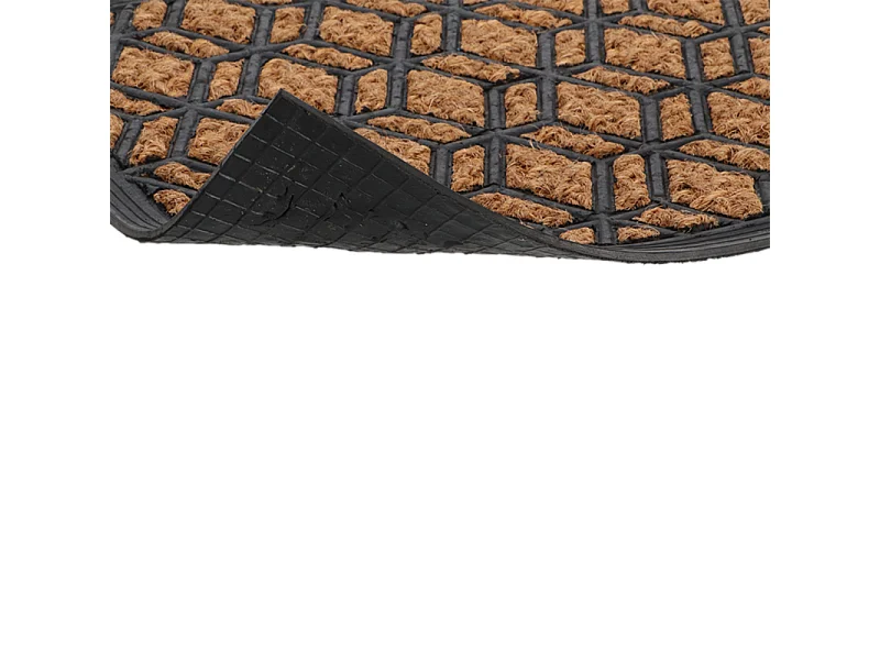 Paillasson en fibres de coco et caoutchouc 60 x 40 cm Losanges