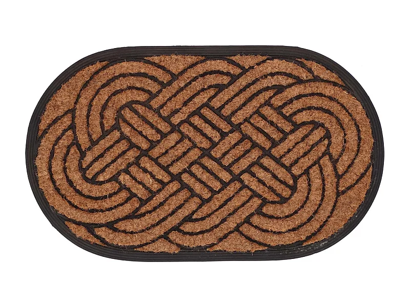 Paillasson en fibres de coco tissé et caoutchouc