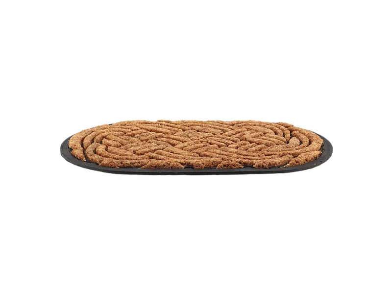 Paillasson en fibres de coco tissé et caoutchouc