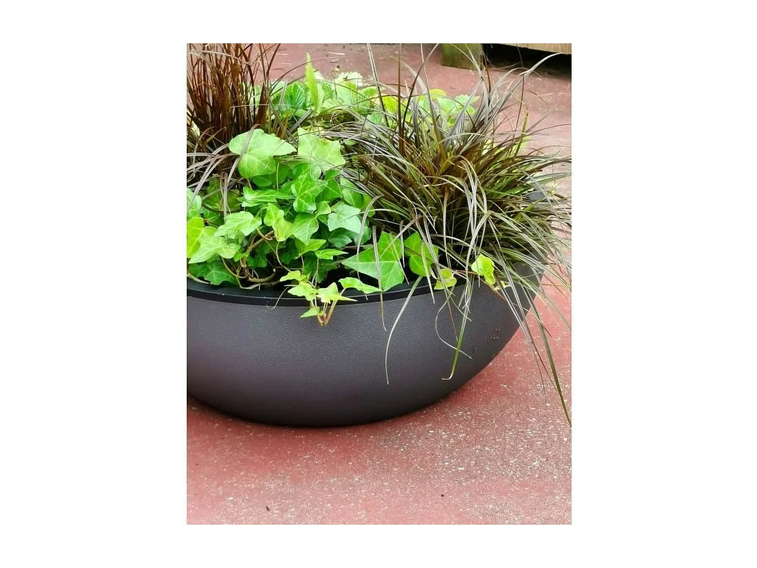 Blumentopf - Granit D40 - grau, robust und pflegeleicht