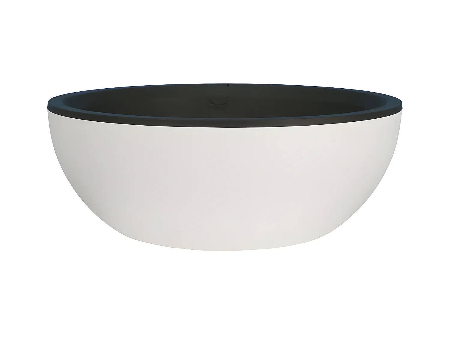 Coupe pot de fleurs - granit D40 - blanc