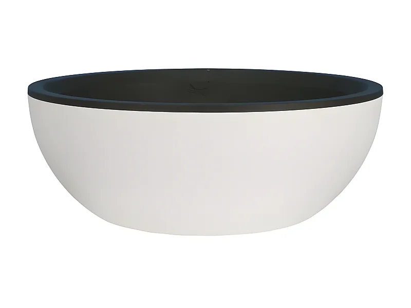 Coupe pot de fleurs - granit D40 - blanc