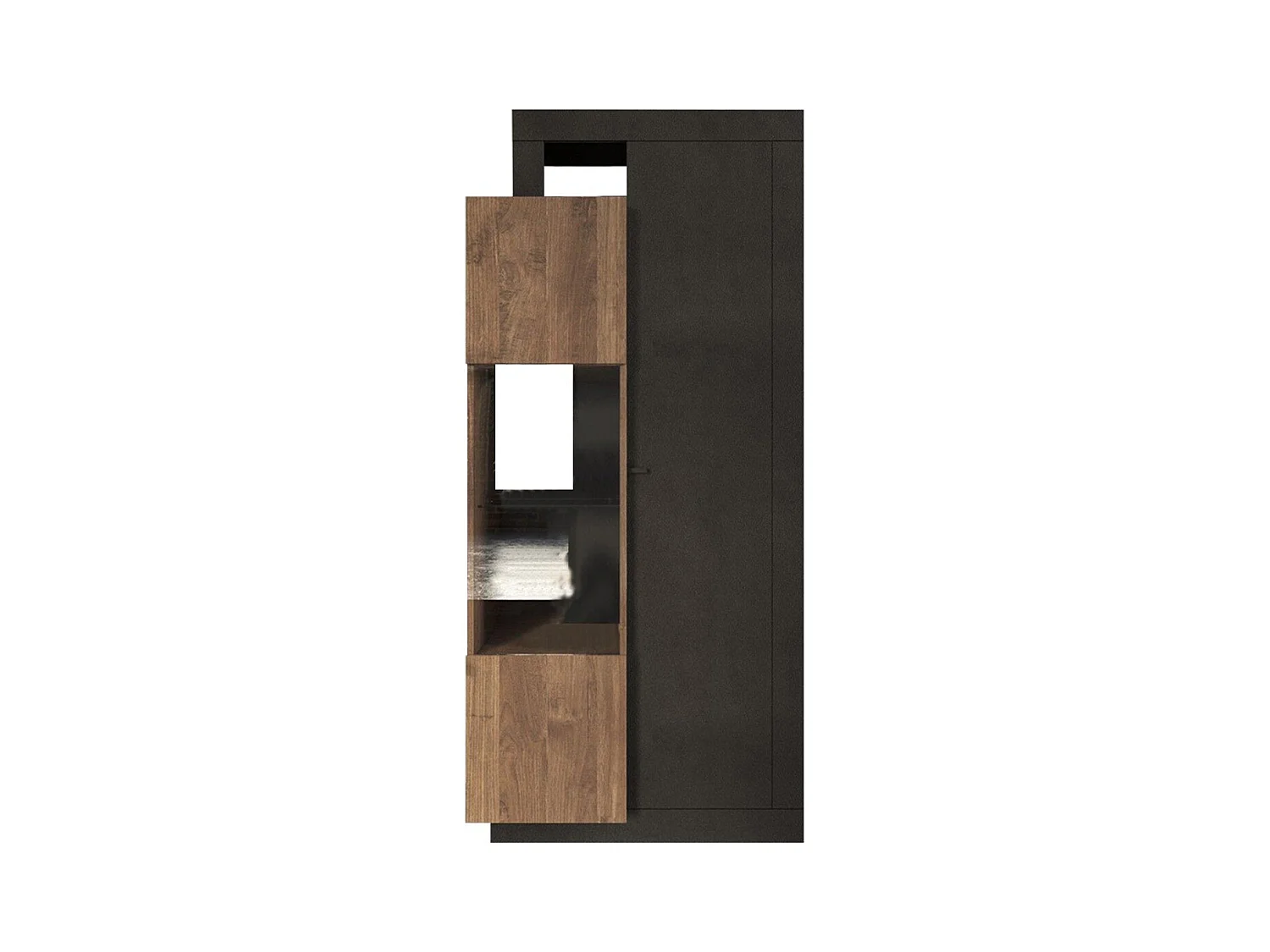 Vitrine 2 portes en verre sans éclairage Journey - H188 cm