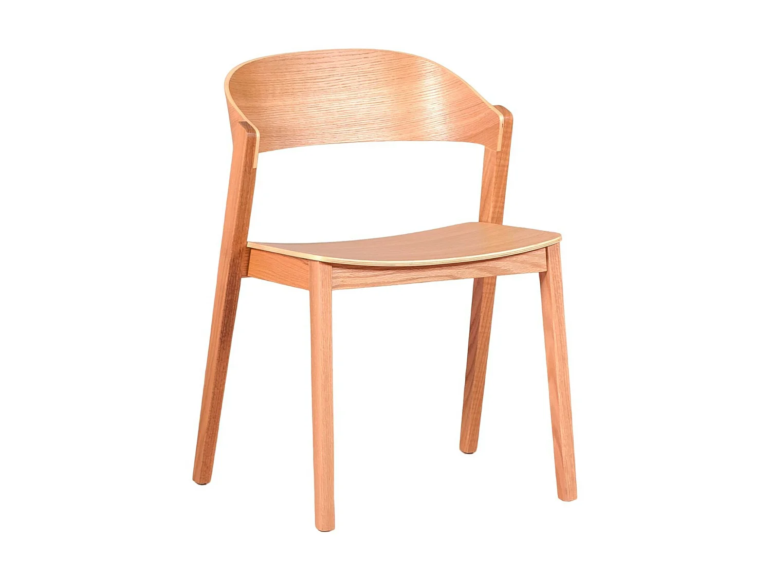 Cadeira escandinava em madeira de carvalho natural - Soho - Carvalho