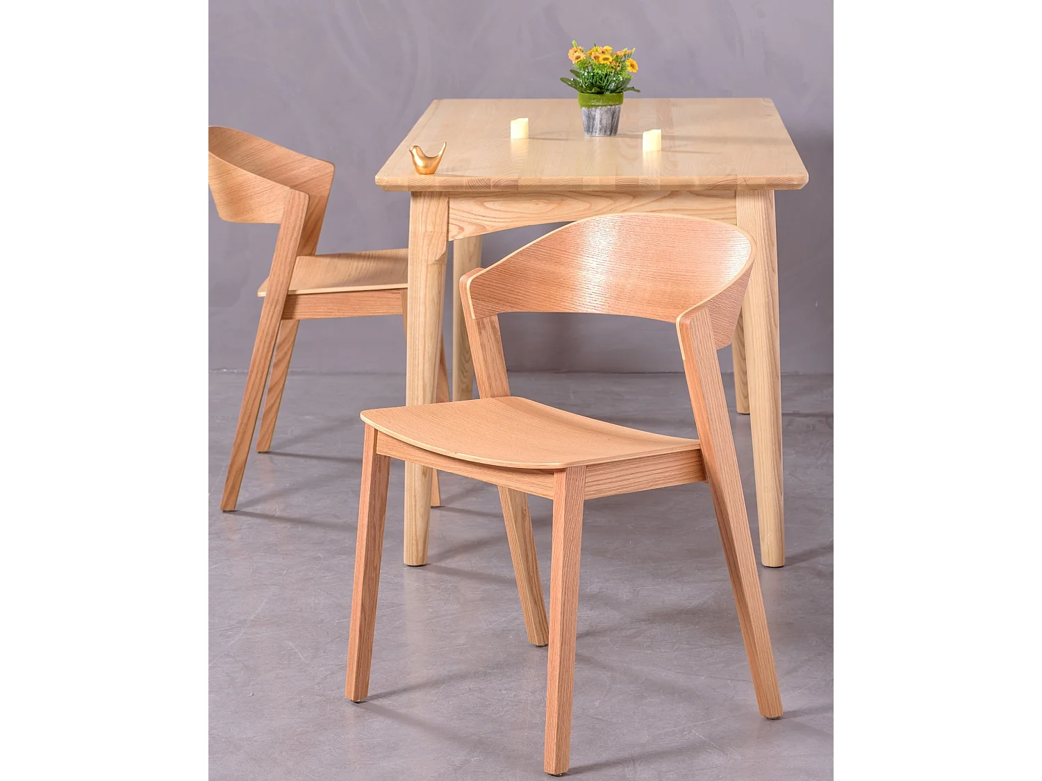 Cadeira escandinava em madeira de carvalho natural - Soho - Carvalho