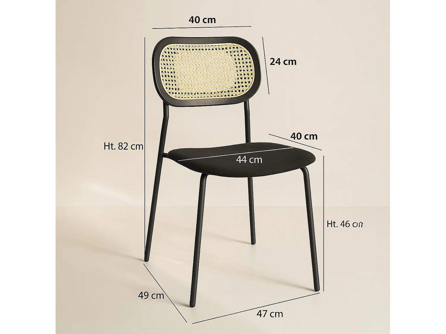 Now's Home - Lot De 2 Chaises En Bois Et Velours Et Pieds En Métal