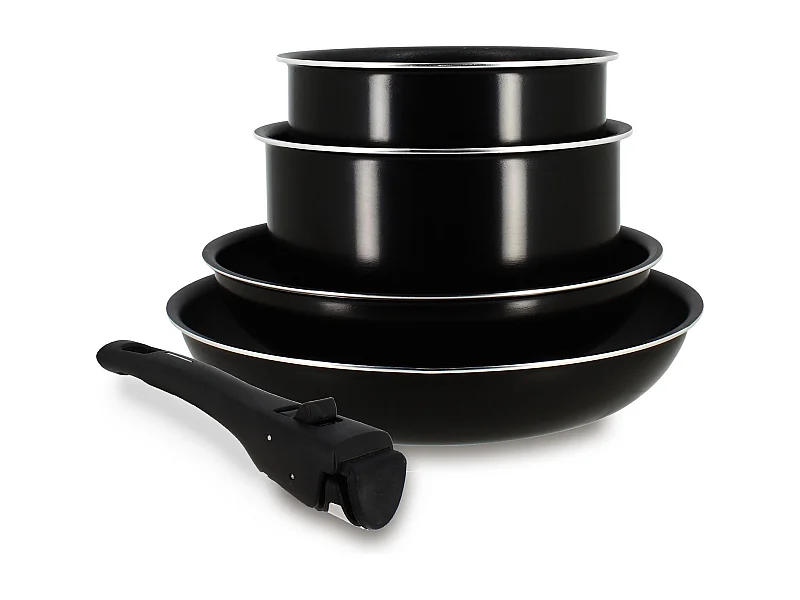 Menastyl - Lot De 5 Pieces Iris En Aluminium Noir Induction