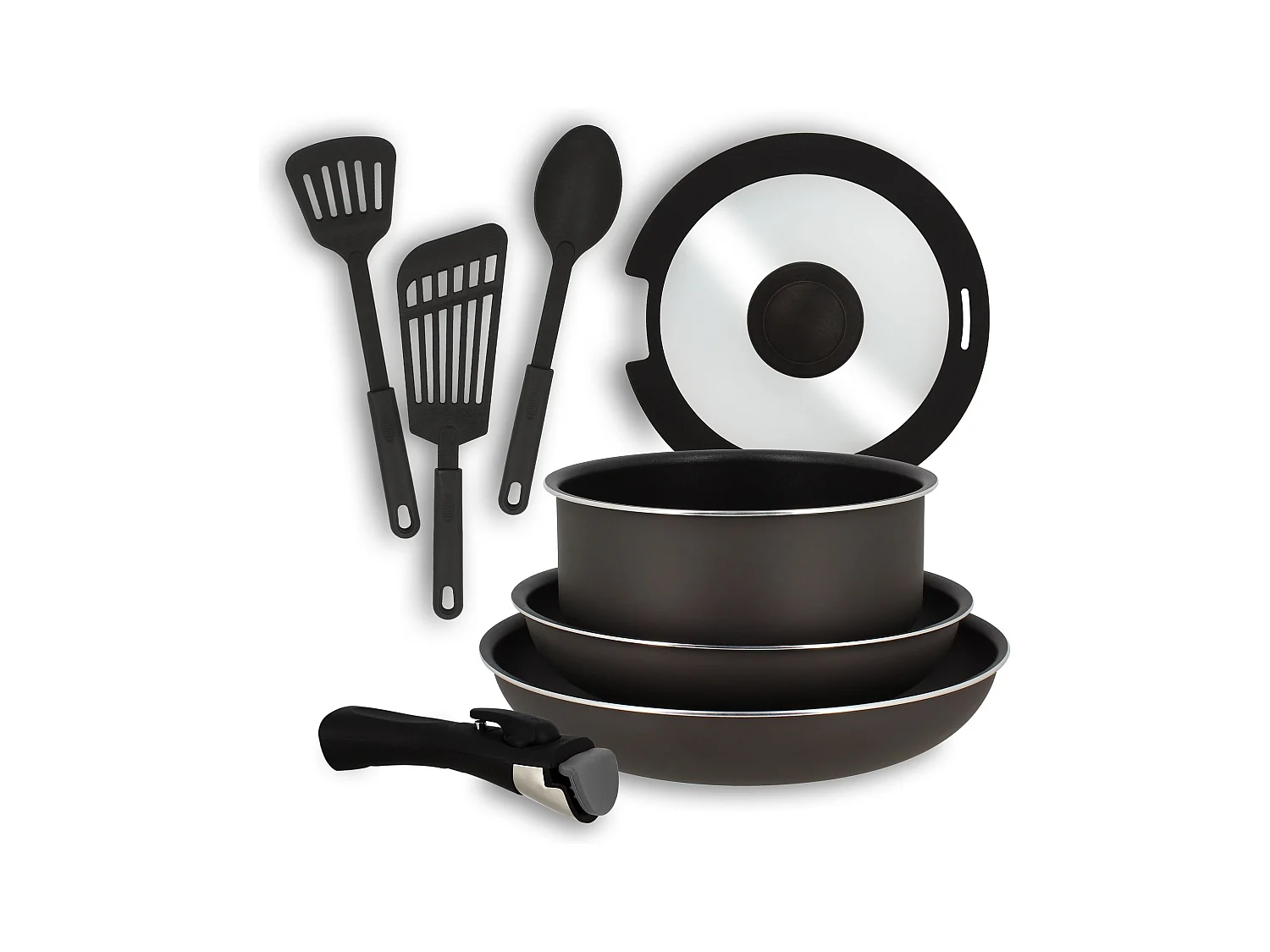 Menastyl - Service 8 Pieces Iris En Aluminium Induction
