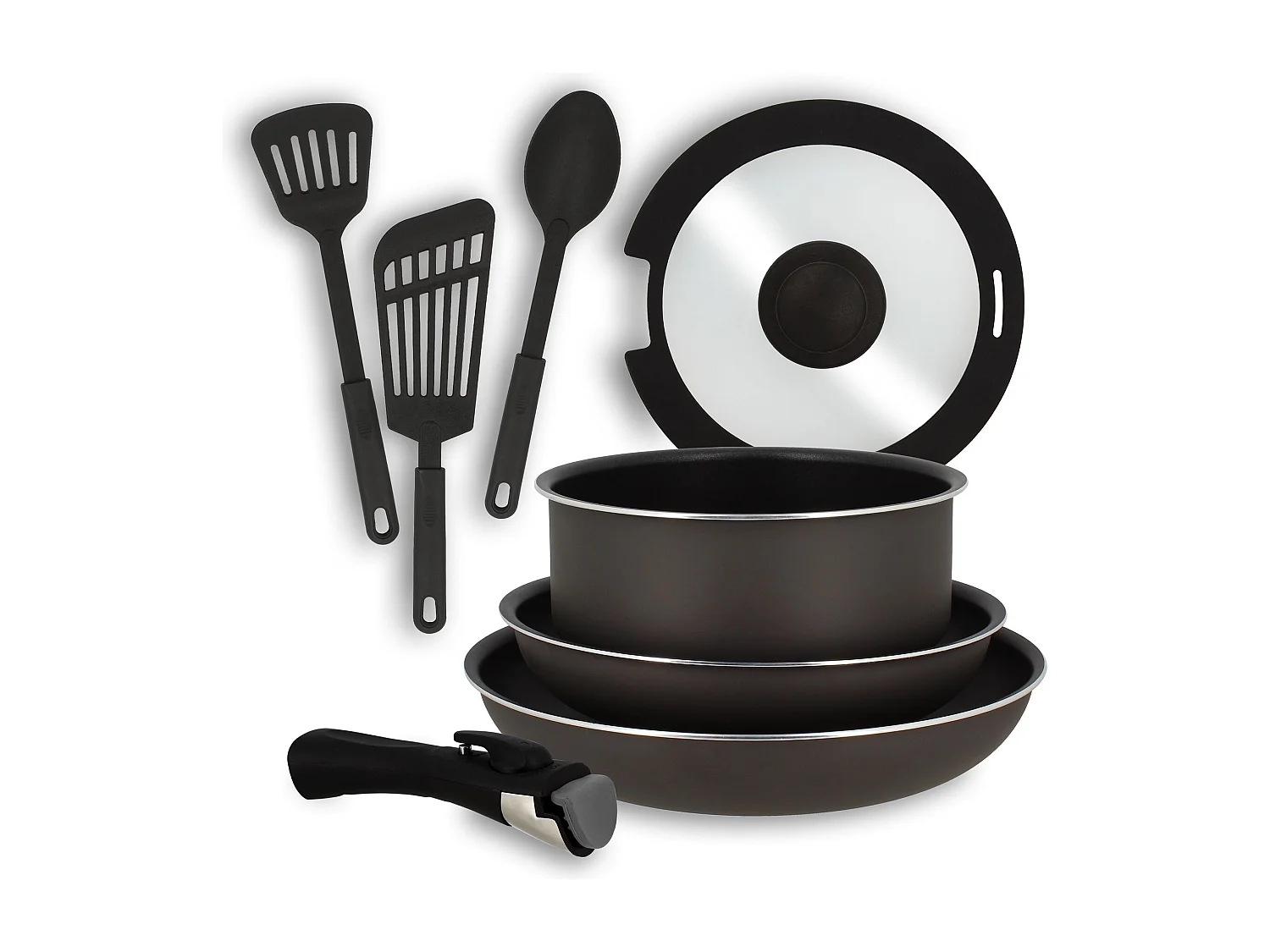 Menastyl - Service 8 Pieces Iris En Aluminium Induction