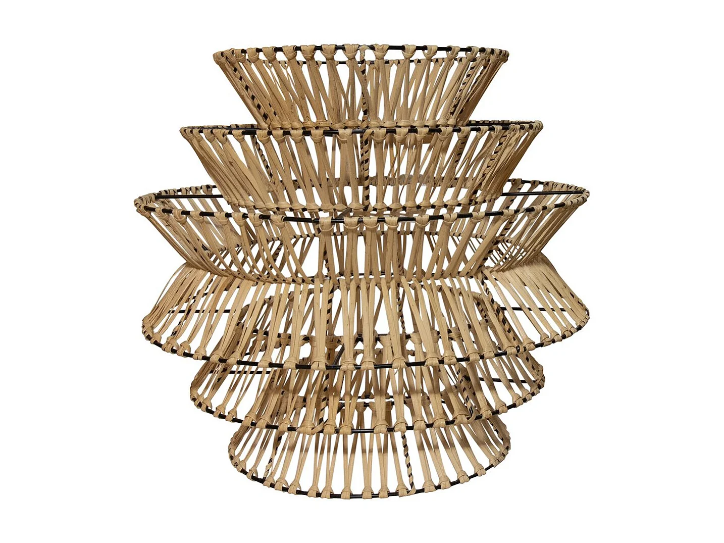 Now's Home - Cache Ampoule En Bambou Tressee à La  Main 51x51x46cm Ganon
