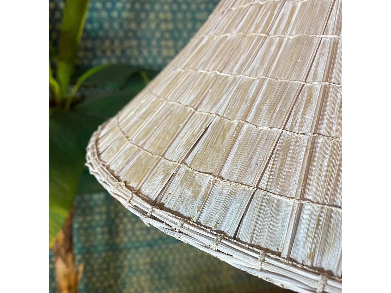 Now's Home - Suspension En Feuilles De Palmier Blanc Diametre 55cm Maa