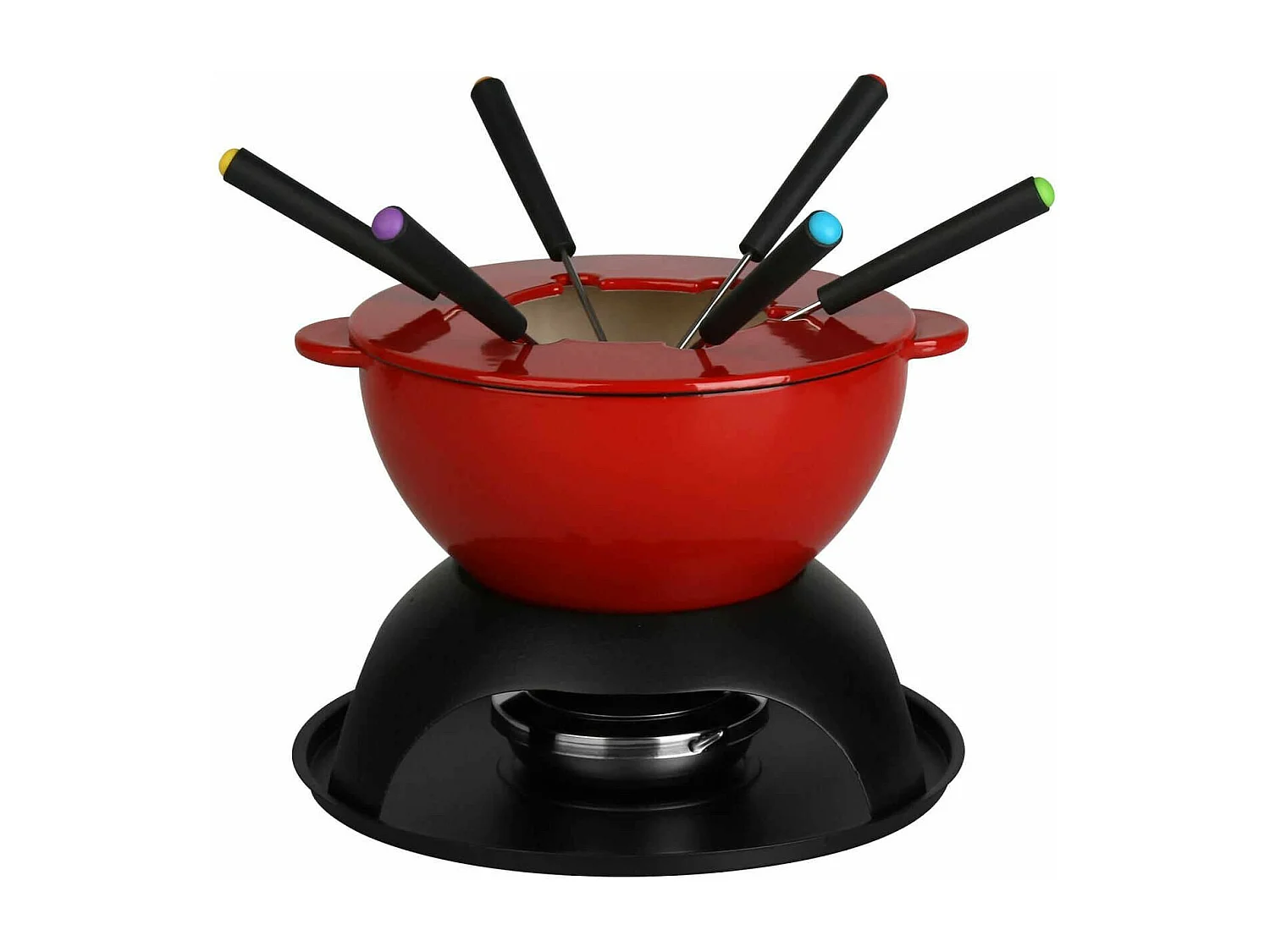Menastyl - Service A Fondue Gentiane 10 Pieces En Fonte