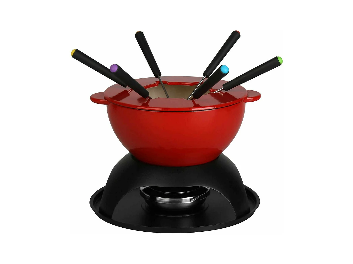 Menastyl - Service A Fondue Gentiane 10 Pieces En Fonte