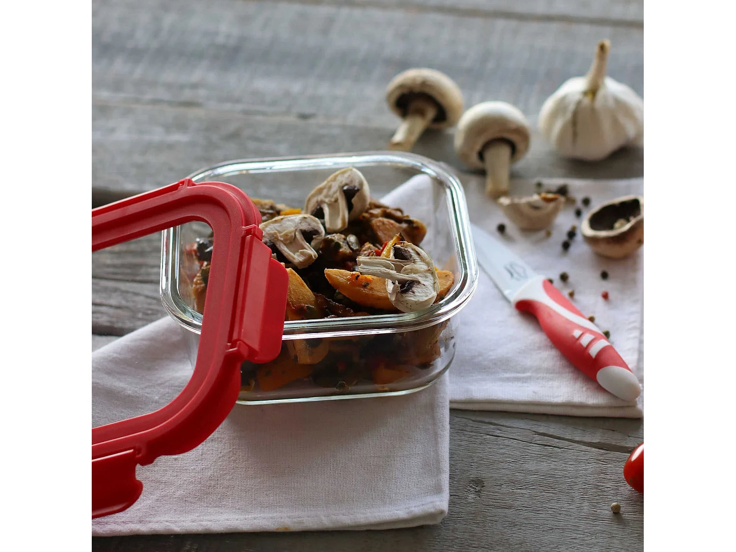 Menastyl - Boite Hermetique Carree Cristal 800ml En Verre Avec Couvercle