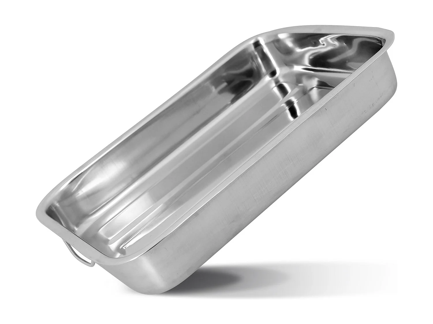 Menastyl - Plat à Four Rectangle Harry 40x28 Cm En Inox Avec Poignées