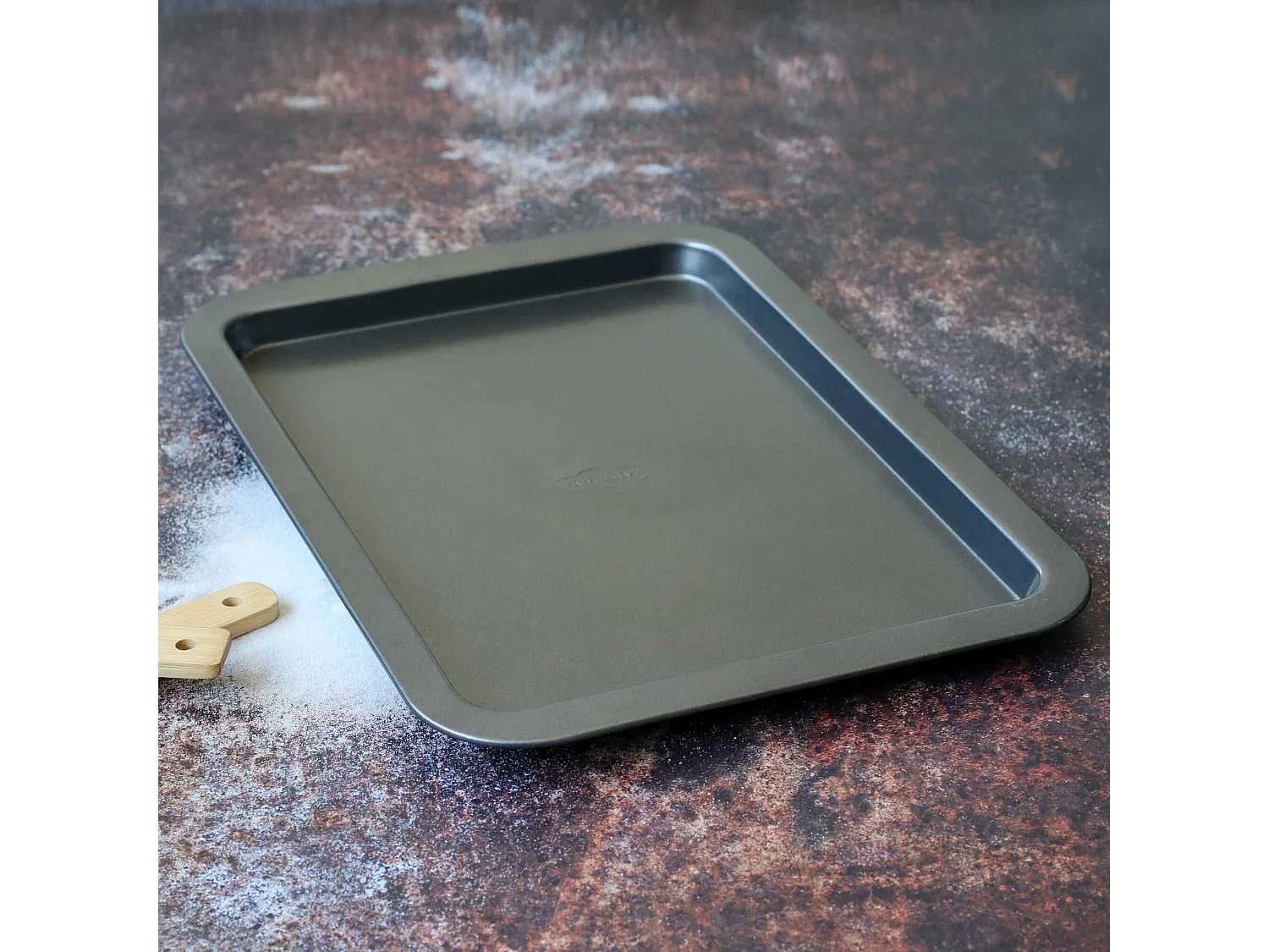 Menastyl - Plaque à Four Amandine 38x27cm En Acier Carbone Anti-adhésif