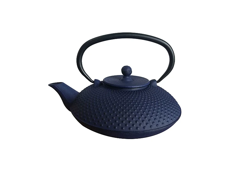 Novastyl - Theiere Fuji 0l8 En Fonte Bleue