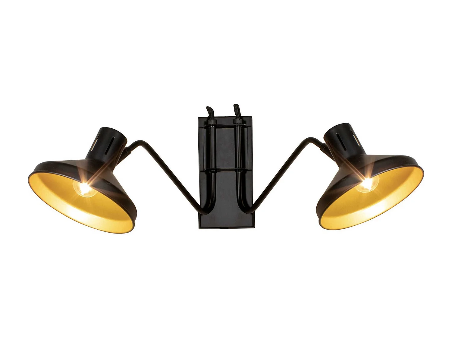 Now's Home - Applique Double En Metal Noir Et Dore 65x44xh28cm Snake