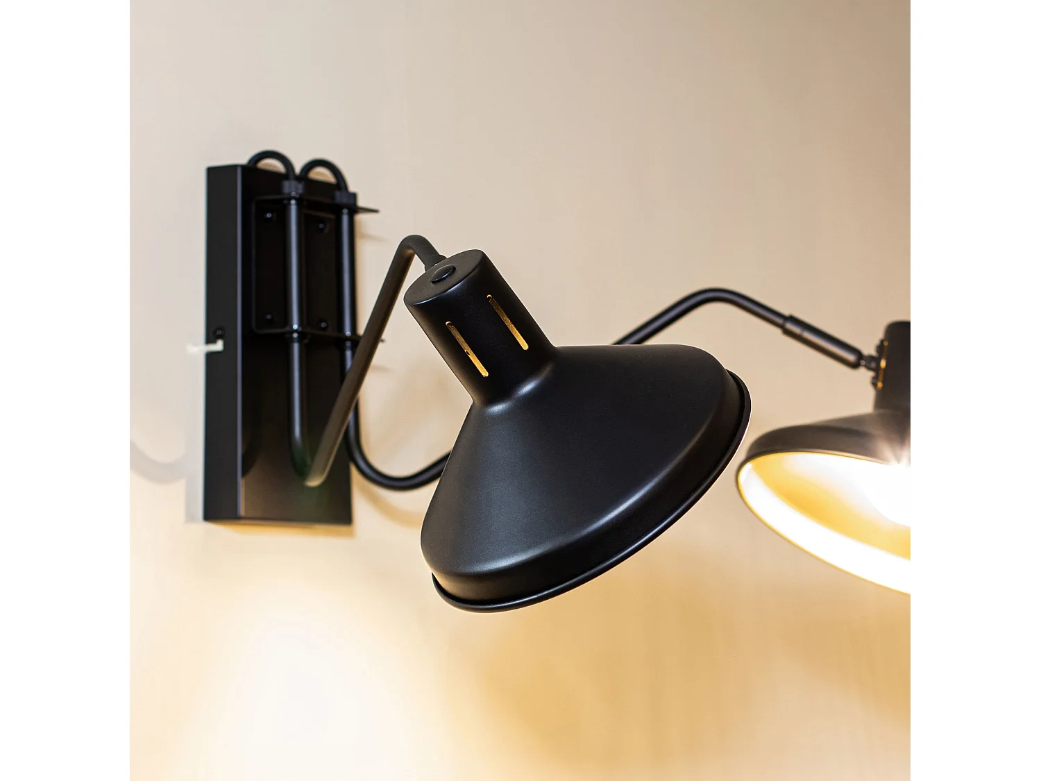 Now's Home - Applique Double En Metal Noir Et Dore 65x44xh28cm Snake