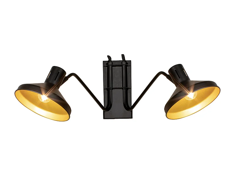 Now's Home - Applique Double En Metal Noir Et Dore 65x44xh28cm Snake