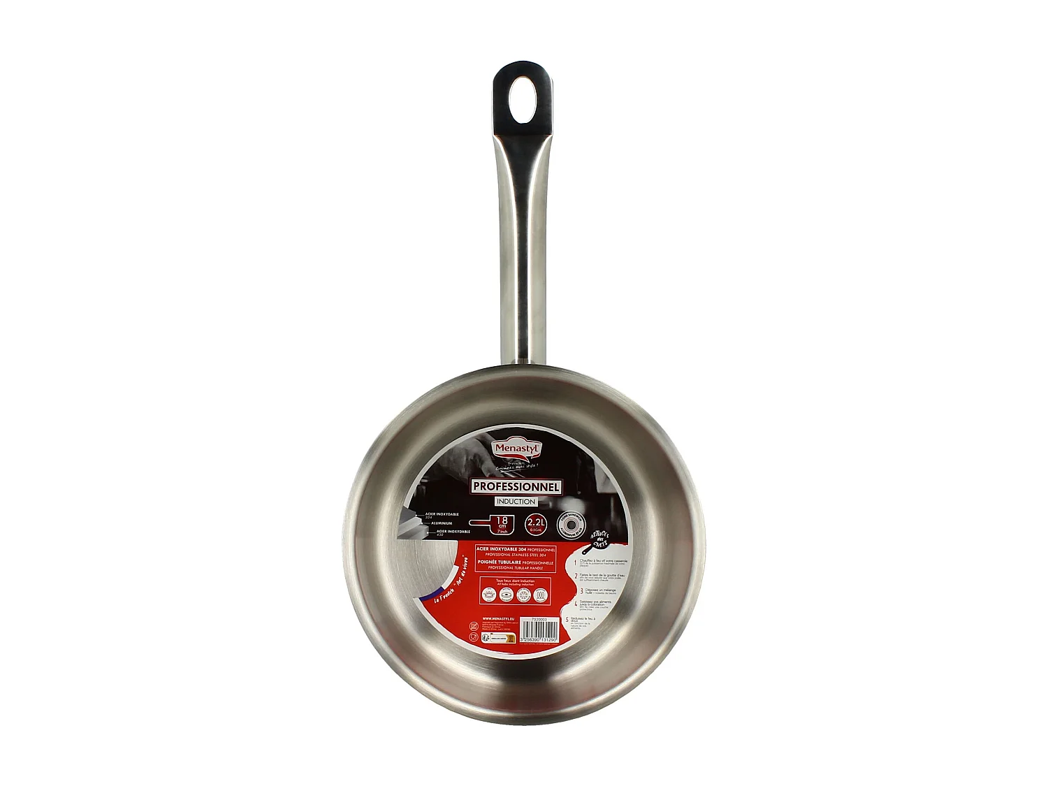 Menastyl - Casserole Professionnel 18cm En Acier Inoxydable