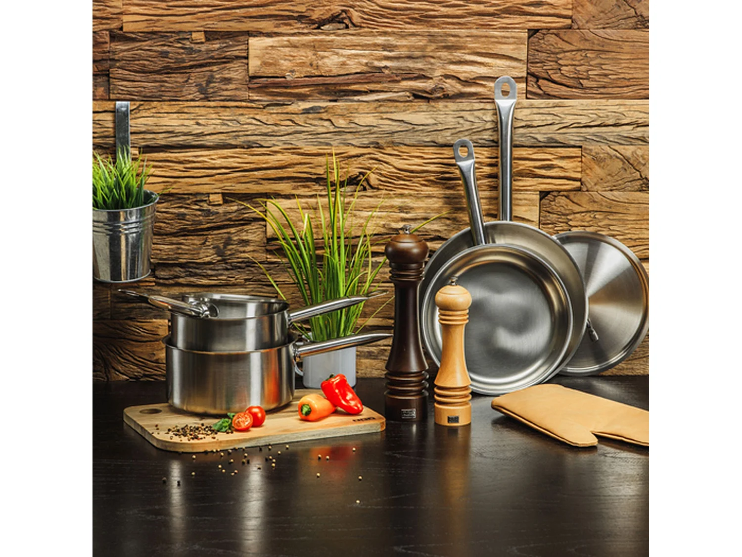 Menastyl - Casserole Professionnel 24cm En Acier Inoxydable