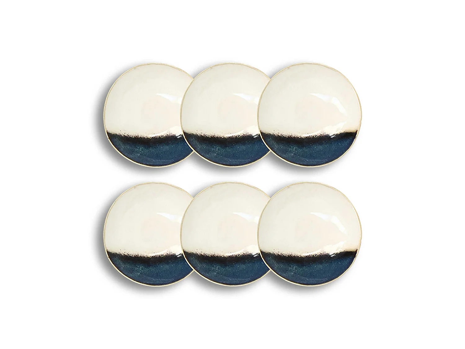Ogo Living - Lot 6 Coupelles Katanga 20cm En Gres Blanc