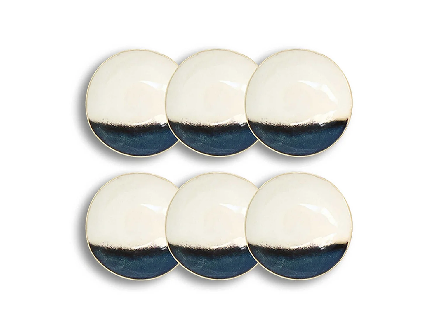 Ogo Living - Lot 6 Coupelles Katanga 20cm En Gres Blanc