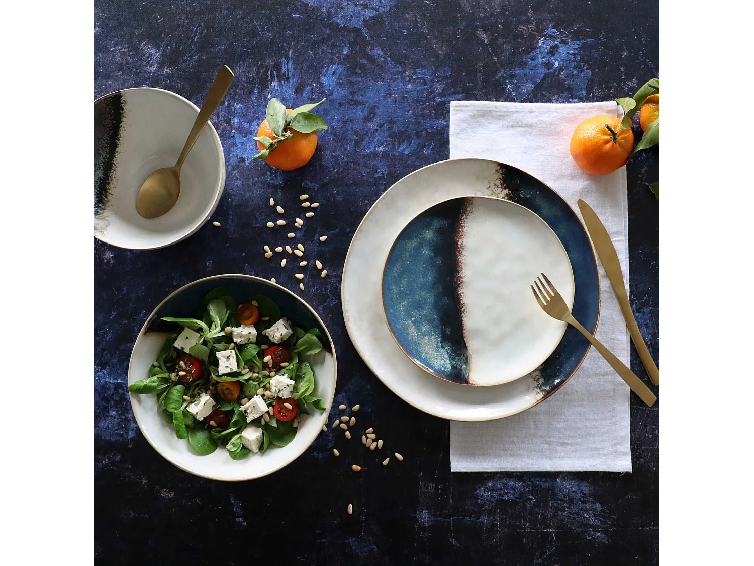 Ogo Living - Lot 6 Coupelles Katanga 20cm En Gres Blanc