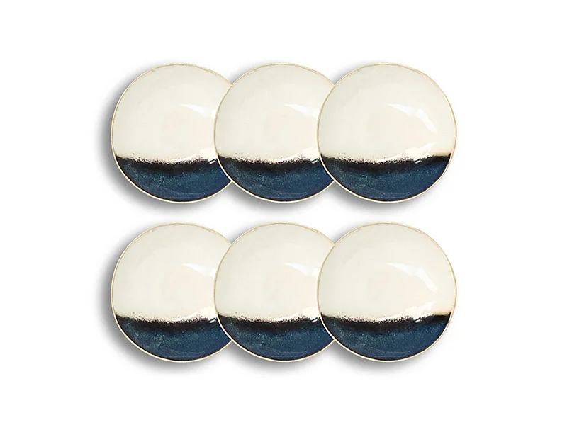 Ogo Living - Lot 6 Coupelles Katanga 20cm En Gres Blanc