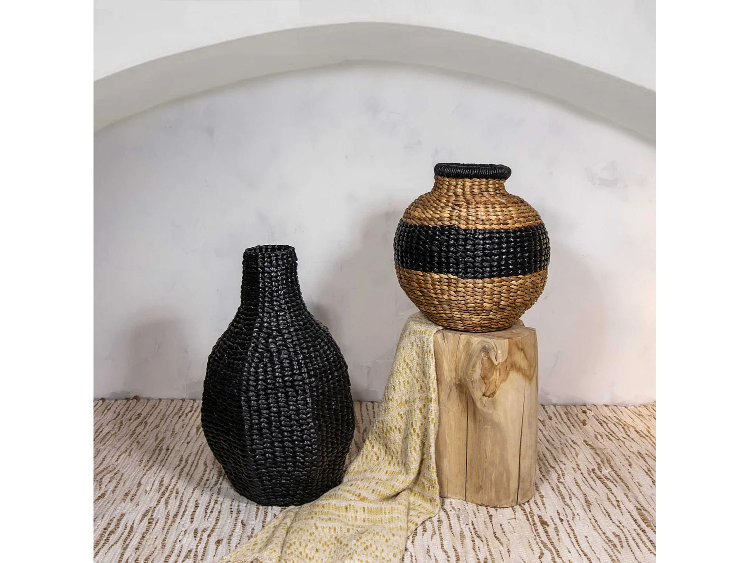 Now's Home - Jarre Decorative En Jacinthe D'eau Noire D34xh57cm Amani