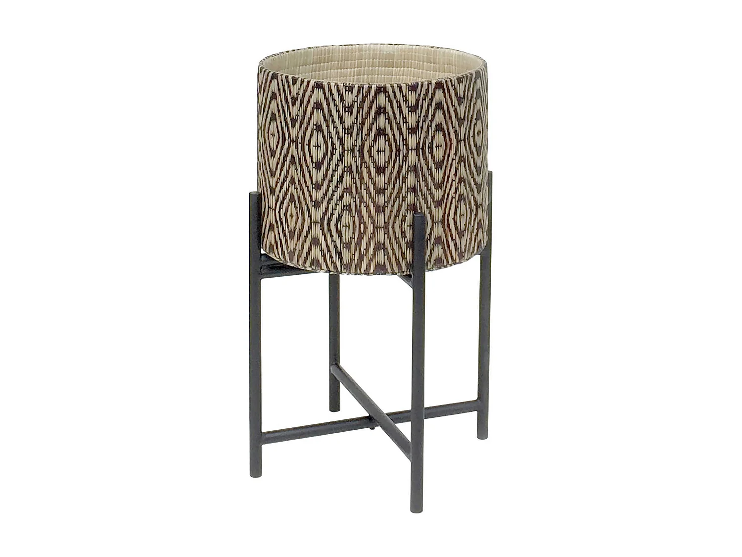 Now's Home - Cache Pot Sur Pieds Noirs Grand Modele Diam 29 Ht52 Cm Yori