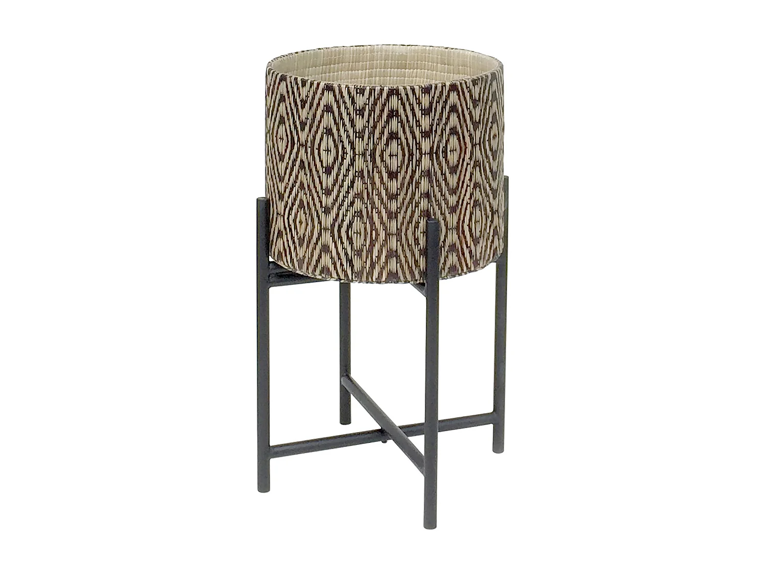 Now's Home - Cache Pot Sur Pieds Noirs Grand Modele Diam 29 Ht52 Cm Yori