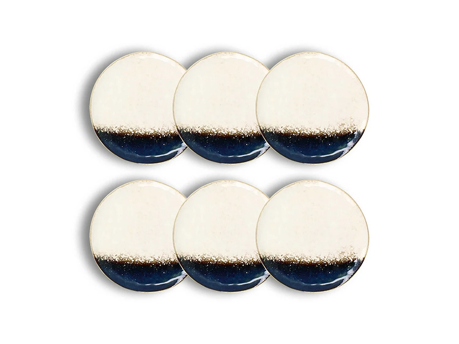 Ogo Living - Lot 6 Assiettes Plates Katanga 27.5cm En Gres Blanc