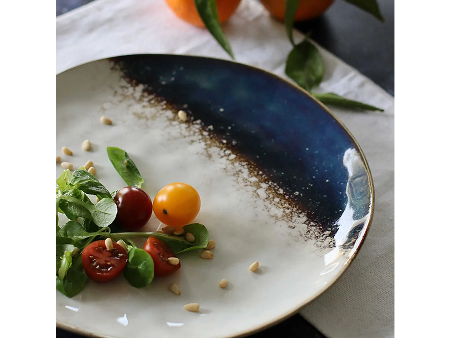 Ogo Living - Lot 6 Assiettes Plates Katanga 27.5cm En Gres Blanc