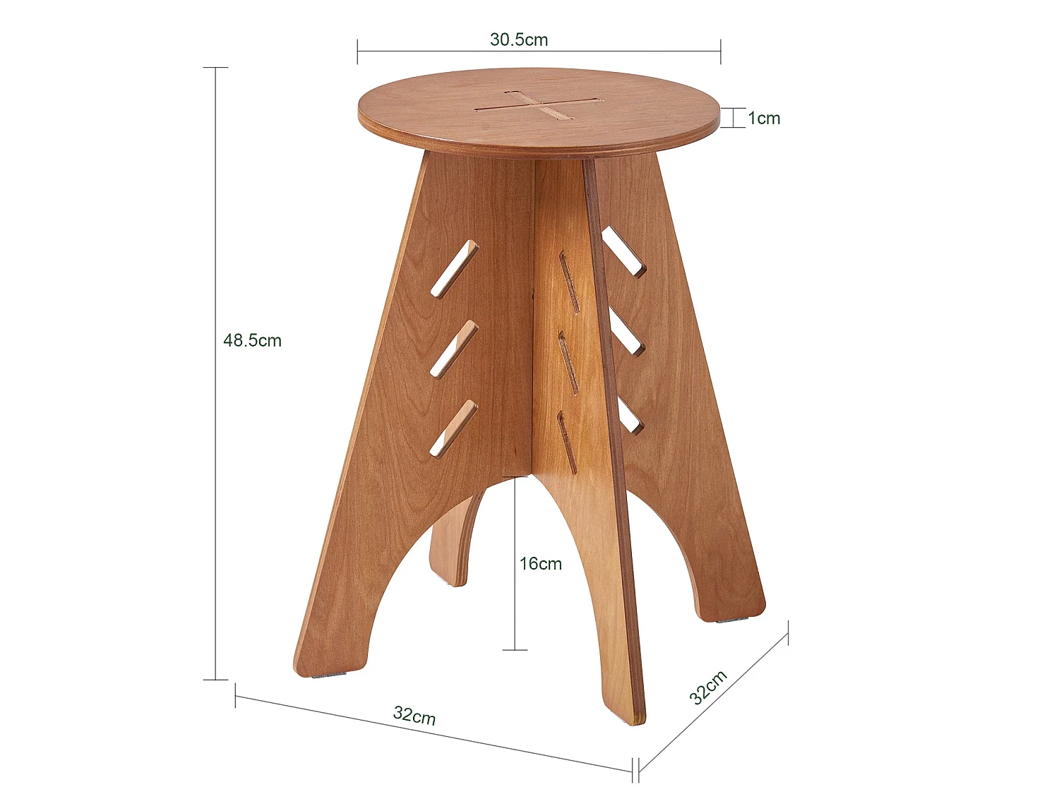 Beistelltisch HFBT01-K-BR 1 x 49 x 1 cm