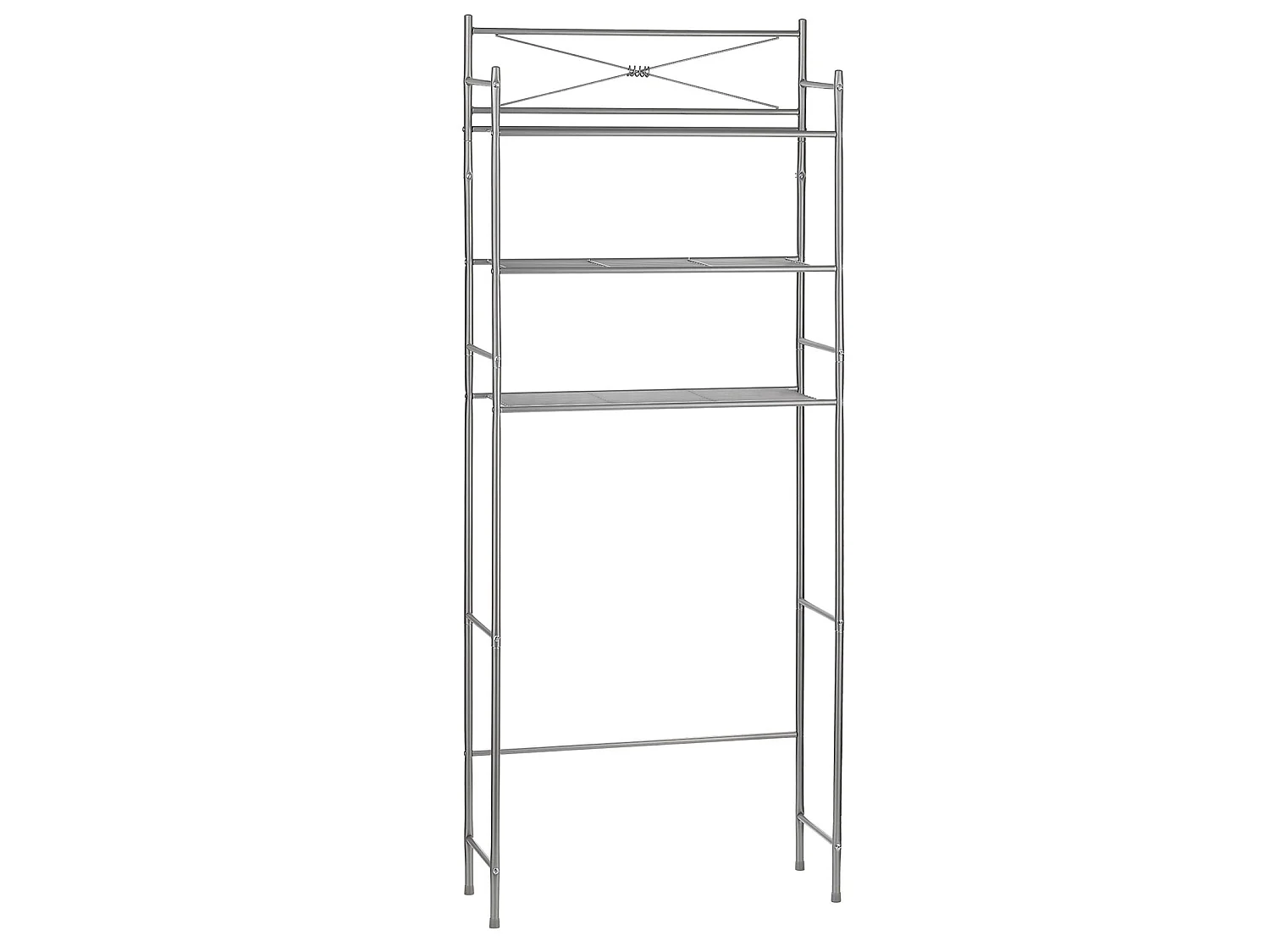 Etagère de salle de bain MARSA meuble de rangement au-dessus des toilettes wc ou lave-linge avec 3 tablettes, en métal gris foncé