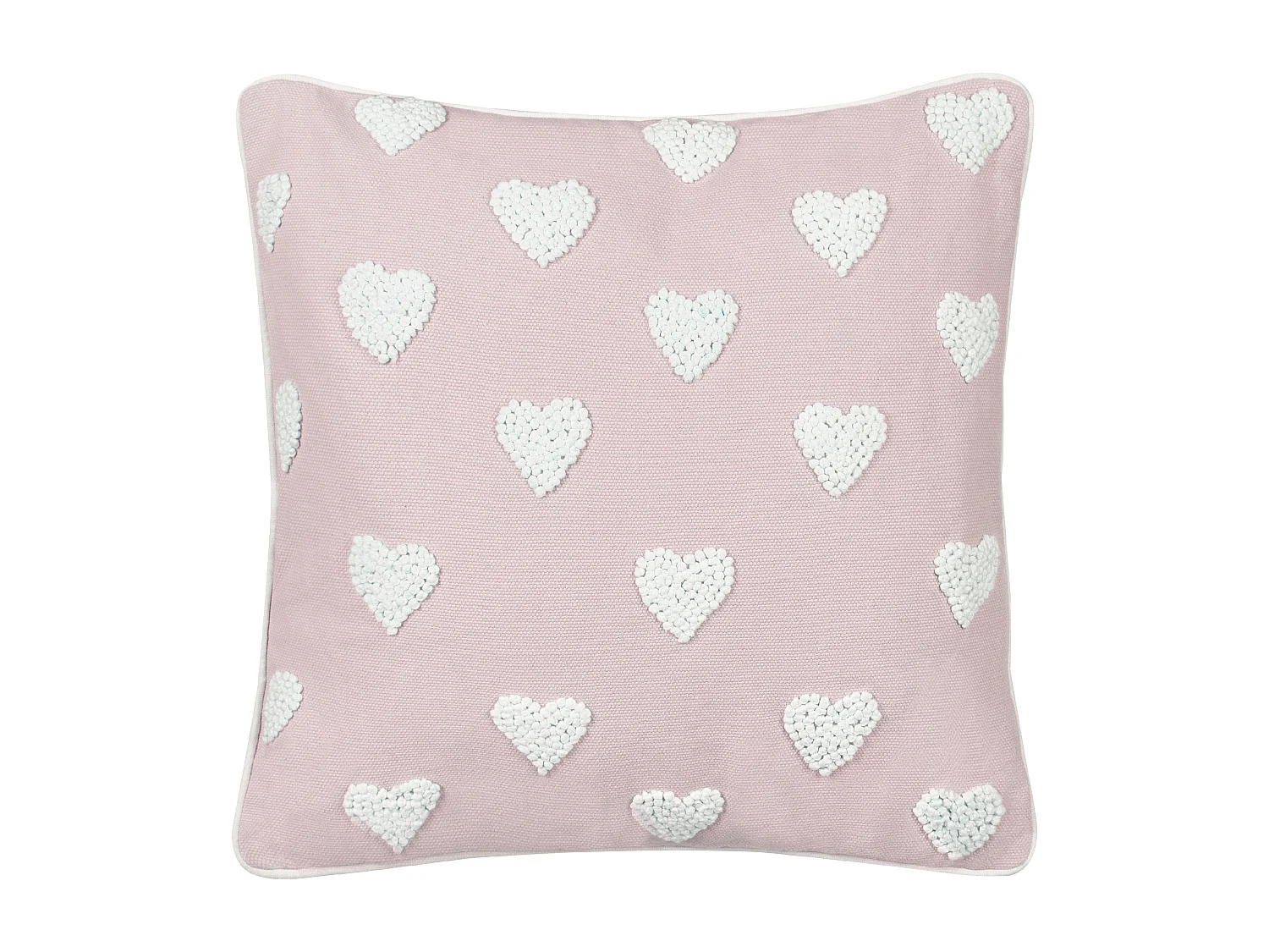 Lot de 2 coussins décoratifs GAZANIA Coton 45 x 45 cm Rose pastel