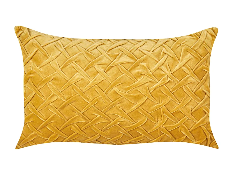 Cuscino decorativo CHOISYA Velluto 30 x 50 cm Giallo Tinta unita