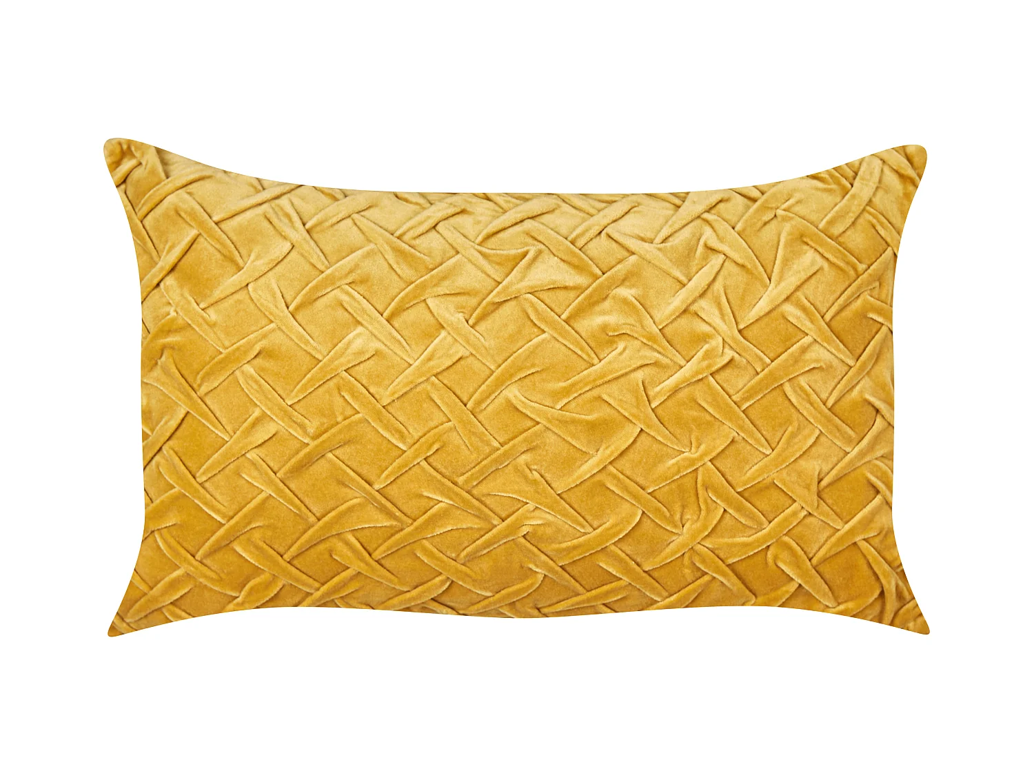 Coussin CHOISYA Velours 30 x 50 cm Jaune Unicolore
