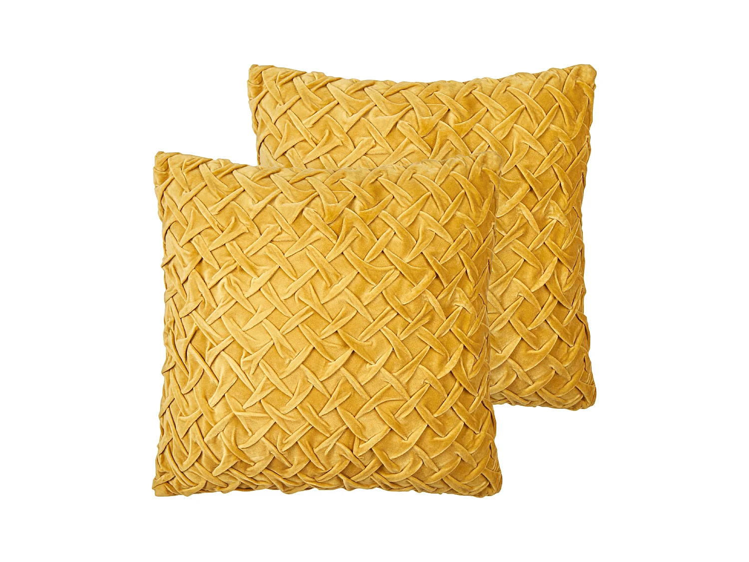 Set van 2 decoratieve kussens CHOISYA Katoen 45 x 45 cm Geel Effen