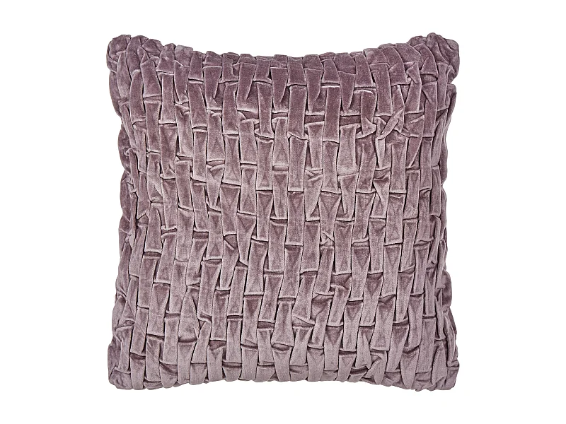 Poduszka dekoracyjna CHIRITA Welur 45 x 45 cm Fioletowy Jednolity