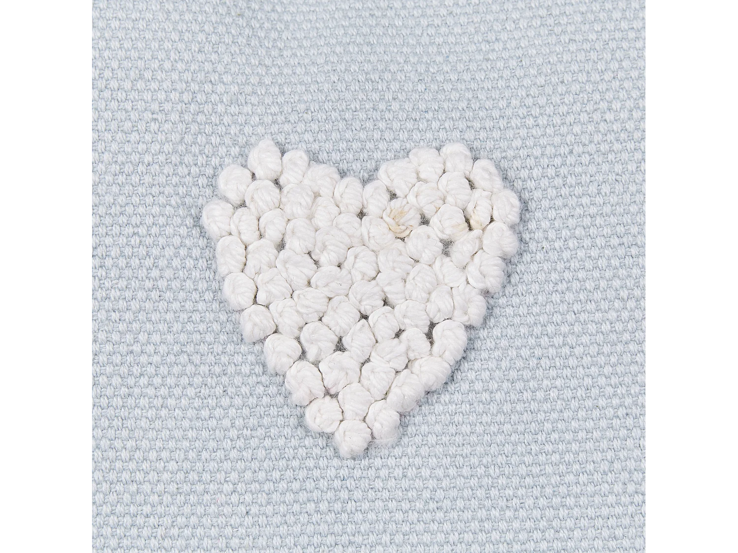 Almofada decorativa padrão de corações em algodão cinzento 45 x 45 cm GAZANIA