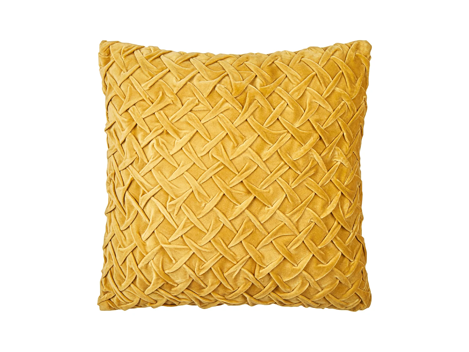 Coussin CHOISYA Coton 45 x 45 cm Jaune Unicolore