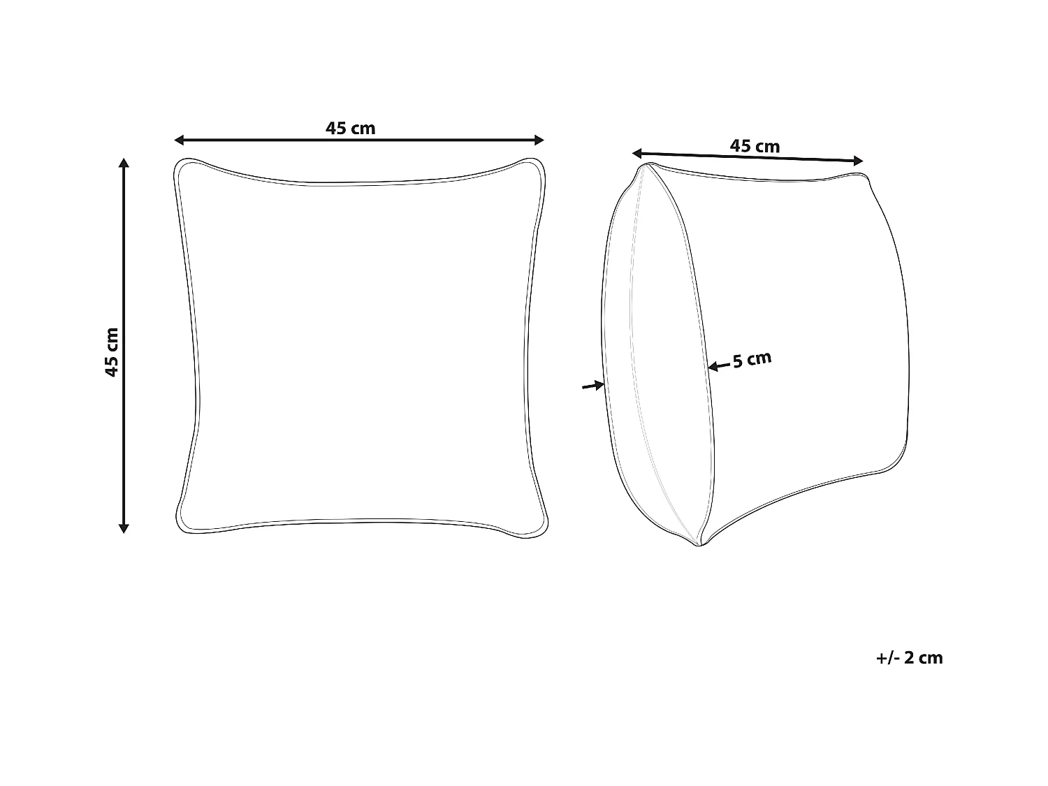 Coussin CHOISYA Coton 45 x 45 cm Jaune Unicolore