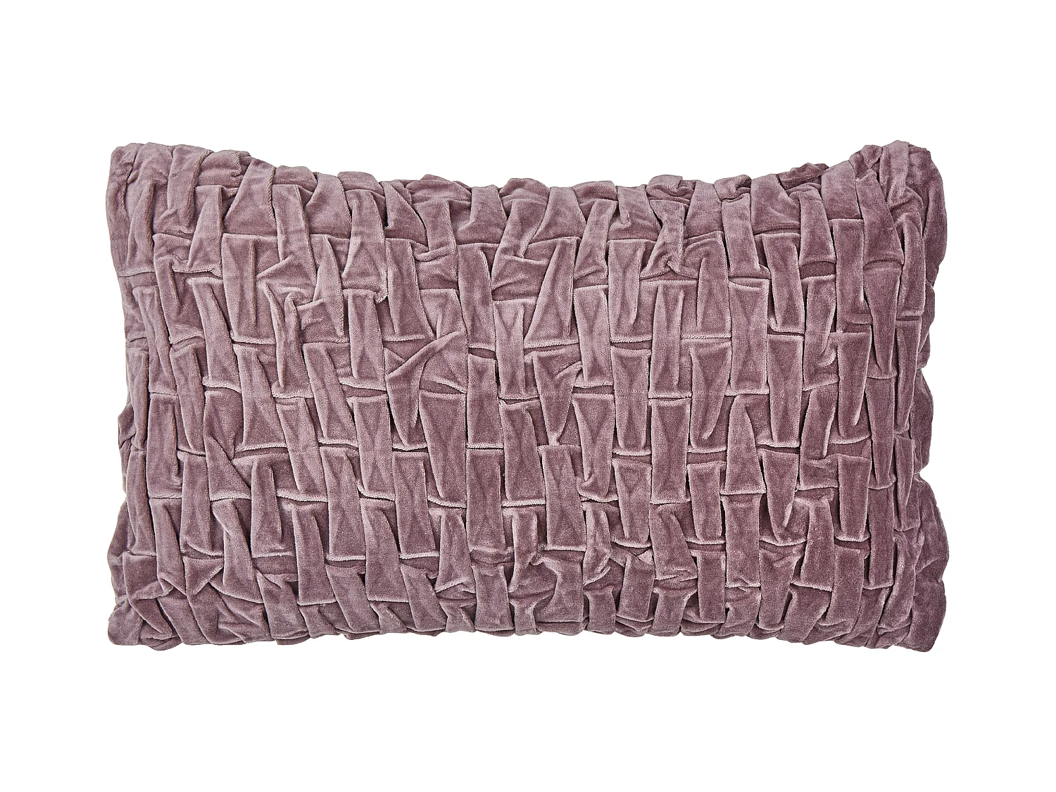 Coussin en velours plissé violet 30 x 50 cm CHIRITA