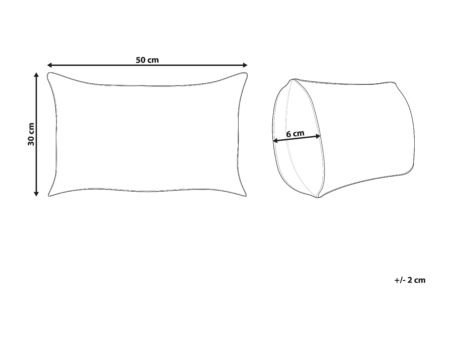 Coussin en velours plissé violet 30 x 50 cm CHIRITA