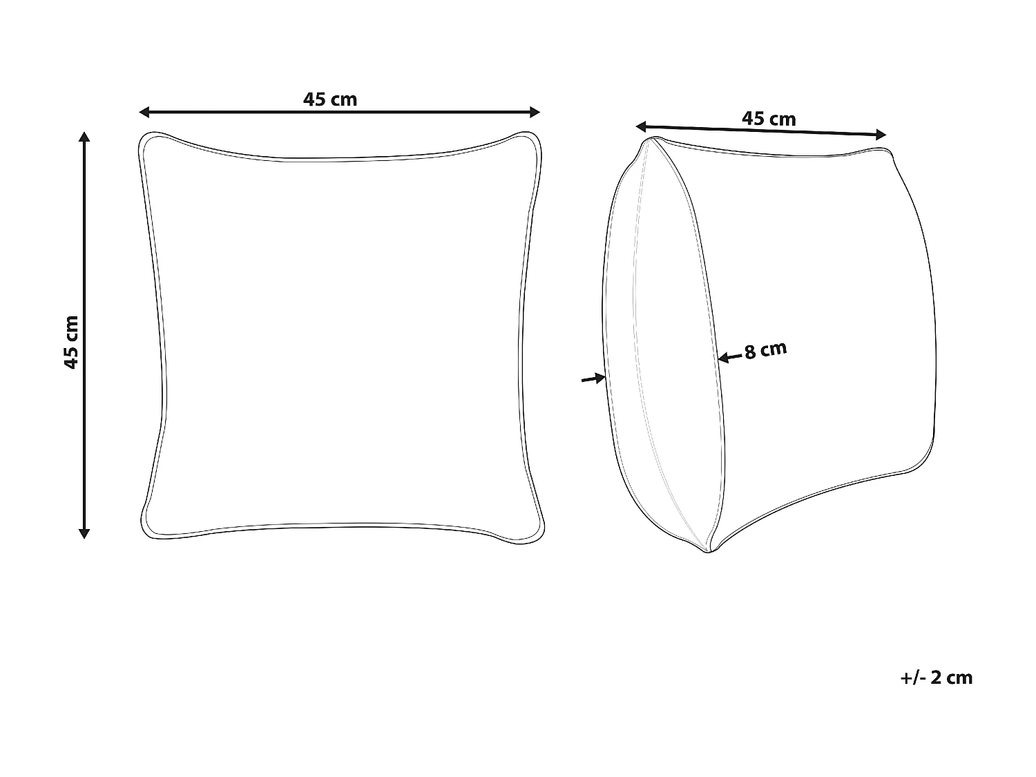 Coussin GAZANIA Coton 45 x 45 cm Beige