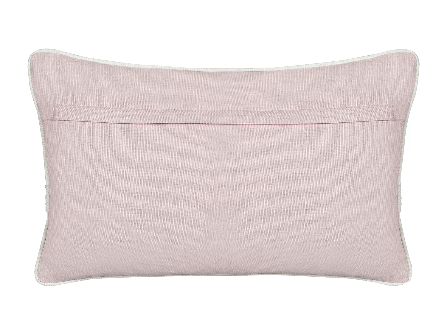 Coussin en coton brodé à motif de cœurs rose 30 x 50 cm GAZANIA